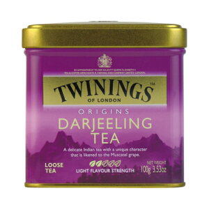即期優惠：英國《TWININGS》唐寧 DARJEELING TEA 歐式大吉嶺茶100g/罐期限：2024/04/05 良鎂咖啡精品館