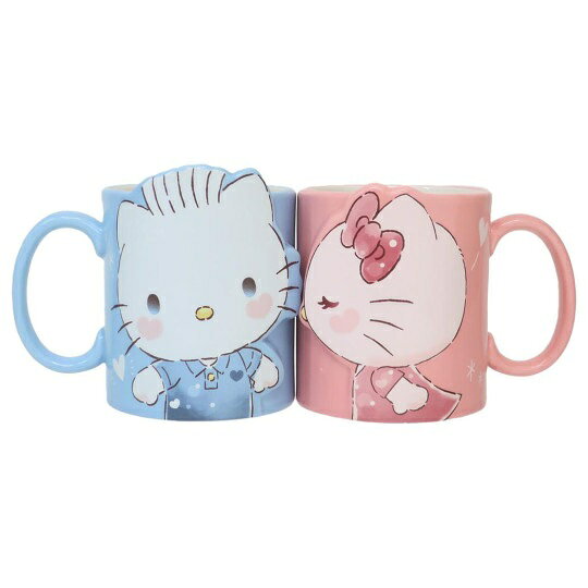 【震撼精品百貨】凱蒂貓 Hello Kitty~日本SANRIO三麗鷗 Kitty情侶對杯組-丹尼爾*27683