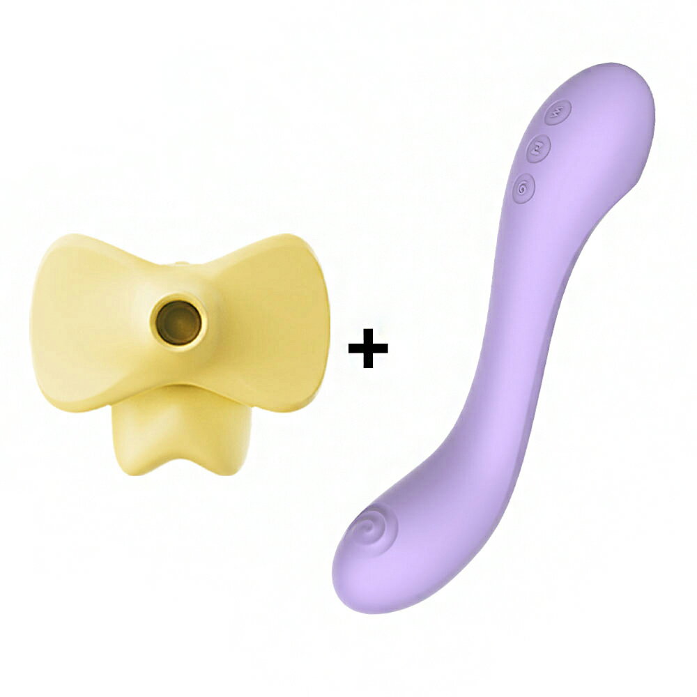 赫茲少女 #101 Touch瞬吸環+失重#808 G點拍打棒(黃小吸+星塵紫)