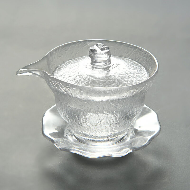玻璃蓋碗茶杯功夫茶具套裝加厚透明泡茶壺手工大號日式高硼硅家用