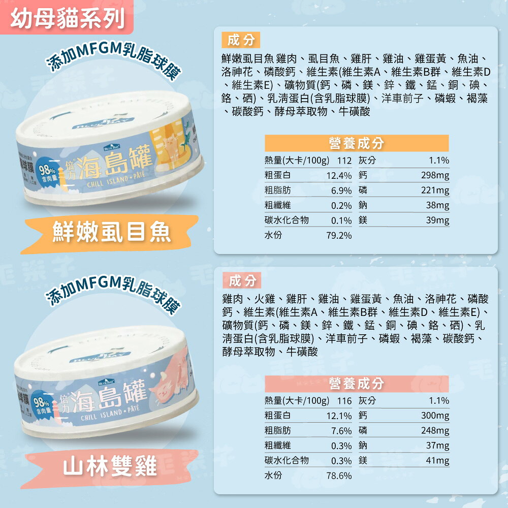 倍力 BLUEBAY 海島貓罐 Chill Island 4入組 主食罐 貓罐頭 幼貓 成貓 全齡貓 80g 7