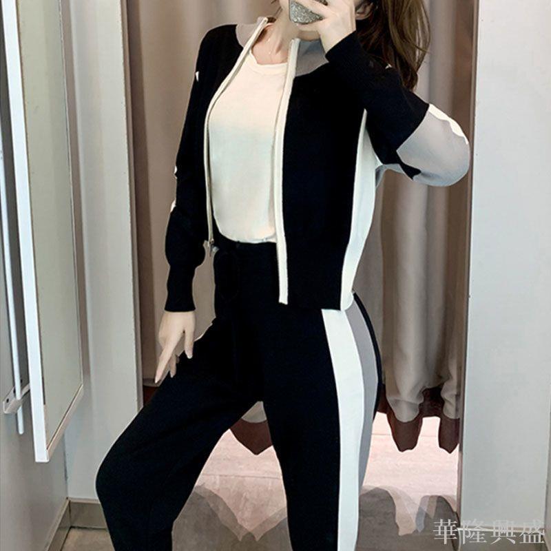 休閑套裝女春秋2023年新款時尚洋氣小個子顯高職業韓版運動兩件套