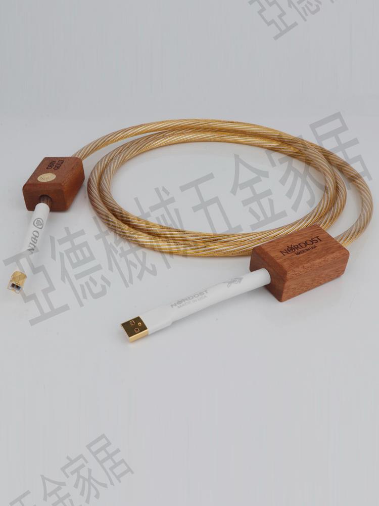 音樂絲帶Nordost奧丁Odin金色USB線電腦DAC解碼器數據線聲卡線A-B【亞德機械五金家居】