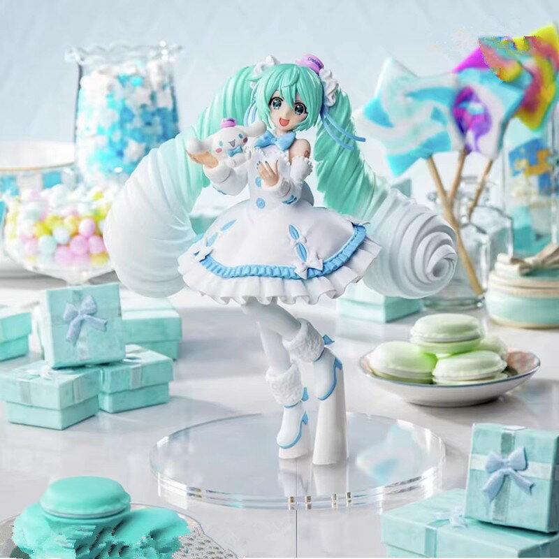 {保固一年 可打統編}初音未來MIKU大耳狗聯名連衣裙手辦模型擺件女生公仔玩偶生日禮物