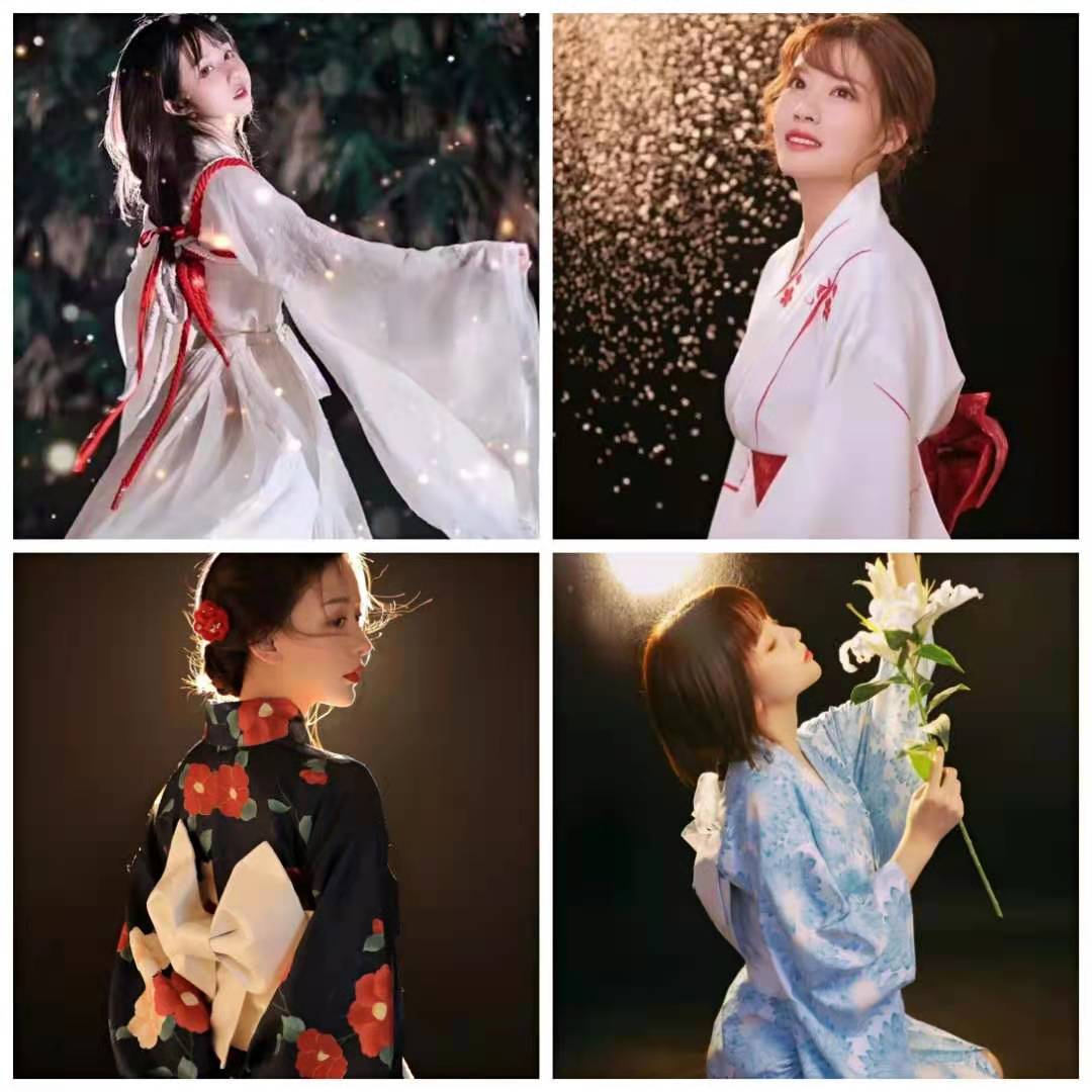 神明少女和服女正裝傳統改良中國風日式個人寫真攝影拍照片連衣裙