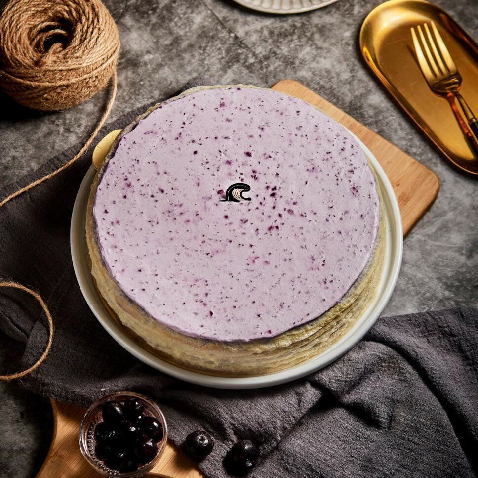 浪花甜點 8吋 x藍莓可爾必思 千層蛋糕 約900g