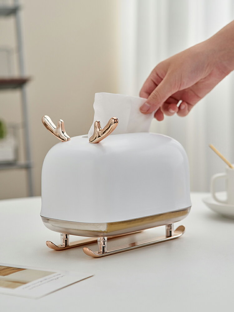 現代簡約創意抽紙盒擺件高檔輕奢客廳收納餐桌茶幾家用裝飾紙巾盒