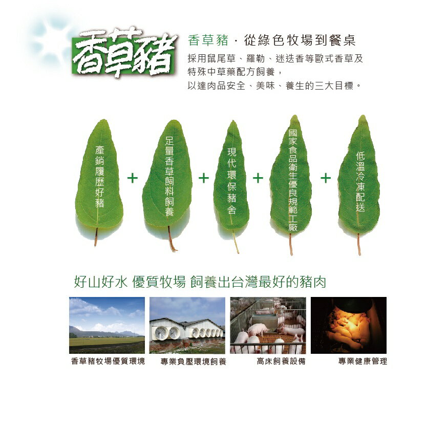 【香草豬】五花肉片 200g 1