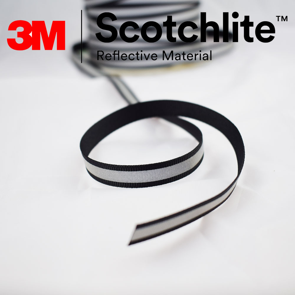 3M Scotchlite C725 AW20039 反光布 反光帶 反光條 反光材 寬度為1公分/反光寬0.5公分 黑邊反光條 可水洗反光條