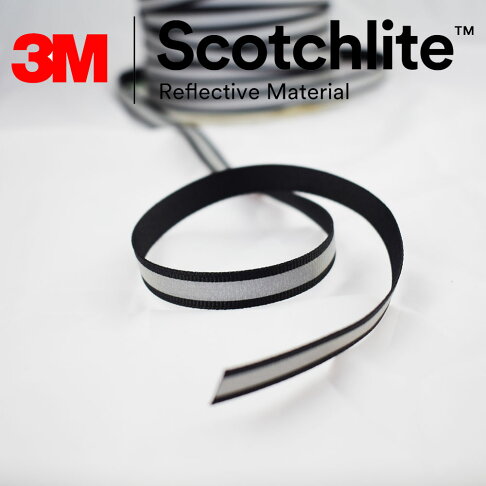 3M Scotchlite C725 AW20039   反光布 反光帶 反光條 反光材 寬度為1公分/反光寬0.5公分 黑邊反光條 可水洗反光條 0