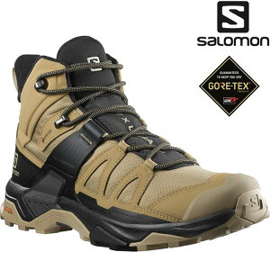 Salomon X Ultra 4 Mid 男款中筒Gore-tex防水登山鞋 L41294100 藻棕/黑/灰褐