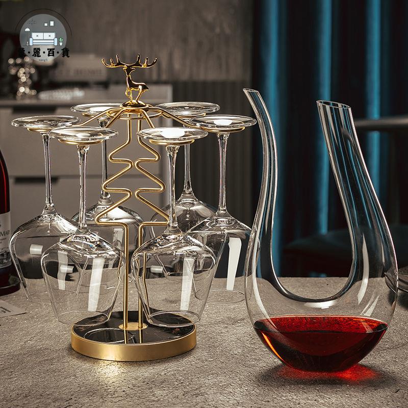 免運 水杯 家用杯 杯子 馬克杯 陶瓷杯 高顏值勃艮第紅酒杯套裝家用醒酒器輕奢高檔葡萄酒大肚水晶高腳杯特惠/工廠現貨 店長推薦 全館折扣 售後保障 m5322
