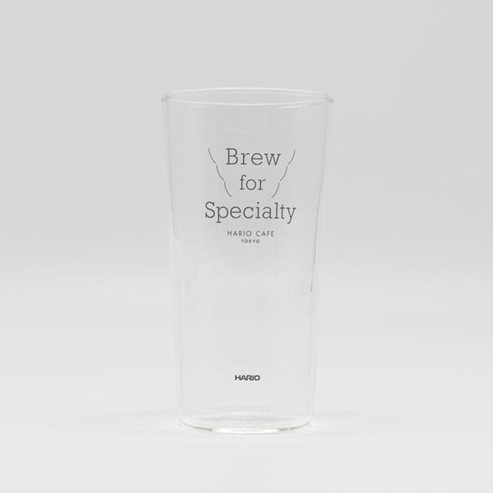 金時代書香咖啡 HARIO CAFÉ耐熱玻璃水杯 黑色字 420ml HPG-420-B
