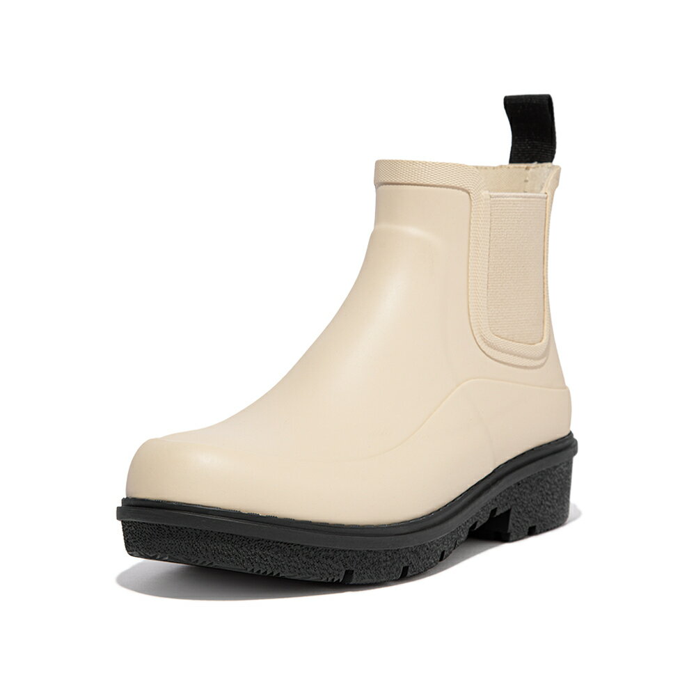 【fitflop】WONDERWELLY CONTRAST-SOLE CHELSEA BOOTS輕量短筒雨靴-奶油色