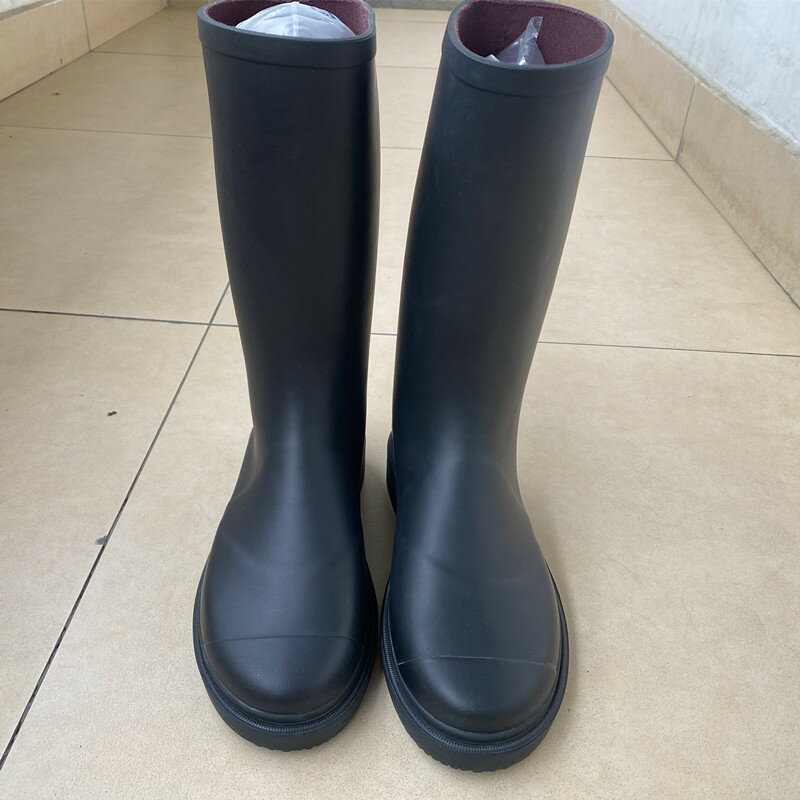 無異味女士男士中高筒防滑水鞋雨天雨鞋天然橡膠防水時尚高顏值