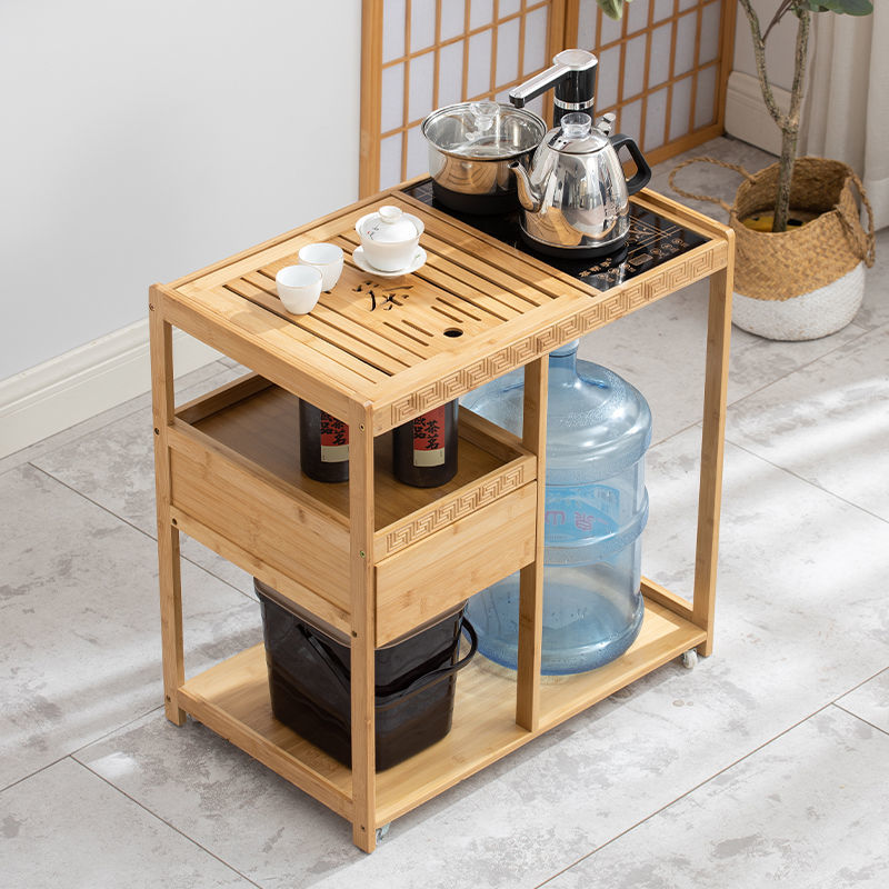 茶水櫃/茶水桌/茶桌/茶几/茶櫃 移動茶桌茶臺家用陽臺小茶車客廳簡約茶幾功夫茶盤茶具燒水壺一體