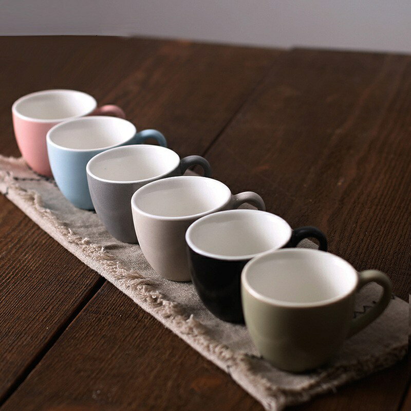 現貨 北歐簡約陶瓷濃縮意式咖啡杯小號100ml杯子 茶杯