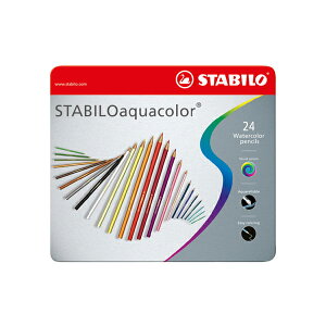 STABILO 德國 思筆樂 aquacolor 水彩樂色鉛筆 24色鐵盒組 / 盒 1624-5