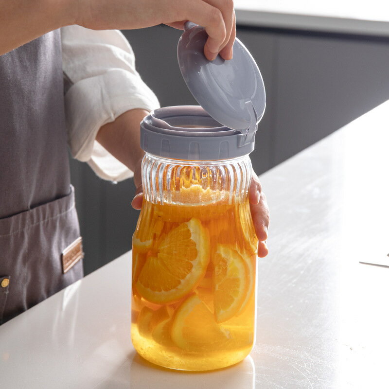 楓林宜居 密封罐食品級玻璃罐泡菜鹹菜醃菜醃製罐廚房五穀雜糧收納儲物瓶子