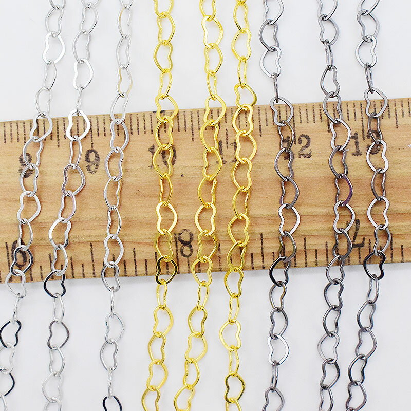 DIY首飾配件微鑲 經典款心形鏈 編手鏈 項鏈