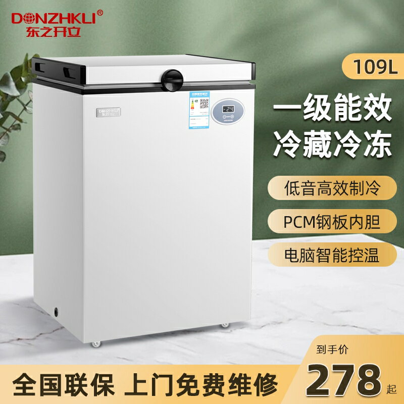 【臺灣公司 可開發票】東之開立單溫冰櫃小型冷櫃家用冰櫃大容量冷凍冰櫃臥式冷藏冷凍櫃