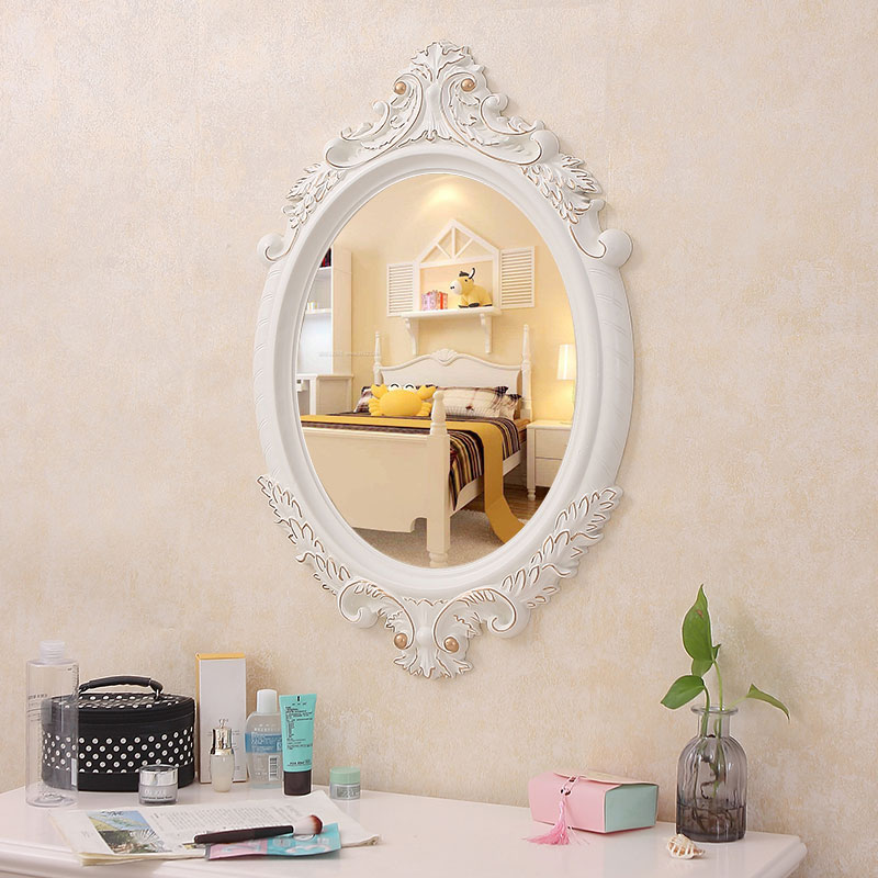 新款歐x式衛浴鏡 衛生間壁掛鏡 ktv裝飾美容院鏡 復古歐式化妝鏡