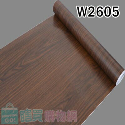 W2605 仿木紋pvc自黏式壁貼壁紙地板 家具 櫥櫃 地板貼紙防水材質 1捲 45x1000公分 瞎買購物網 Rakuten樂天市場