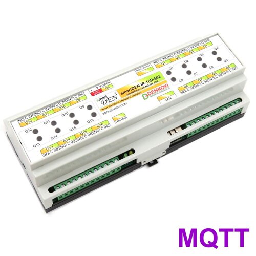 [2美國直購] denkovi 中繼板 smartDEN IoT MQTT Ethernet 16 Relay Module - DIN RAIL BOX