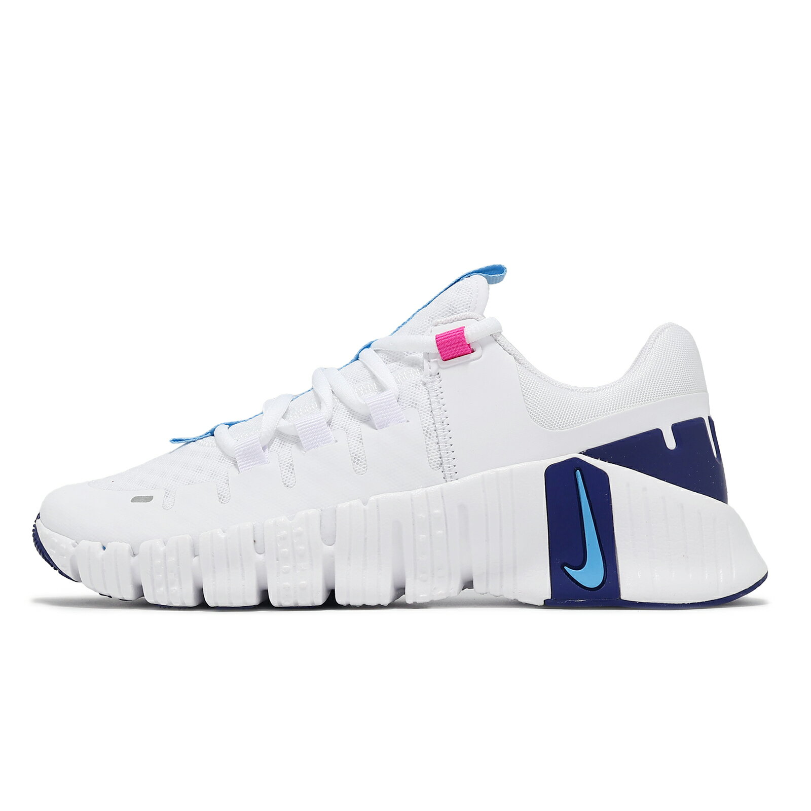 Nike 訓練鞋 Wmns Free Metcon 5 女鞋 白 藍 支撐 穩定 緩衝 多功能 訓練 運動鞋