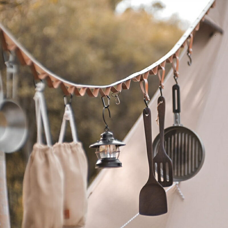 帳篷 配件 ● 露營裝備戶外 野營野餐用品置物架子帳篷天幕配件氛圍裝飾掛物繩子