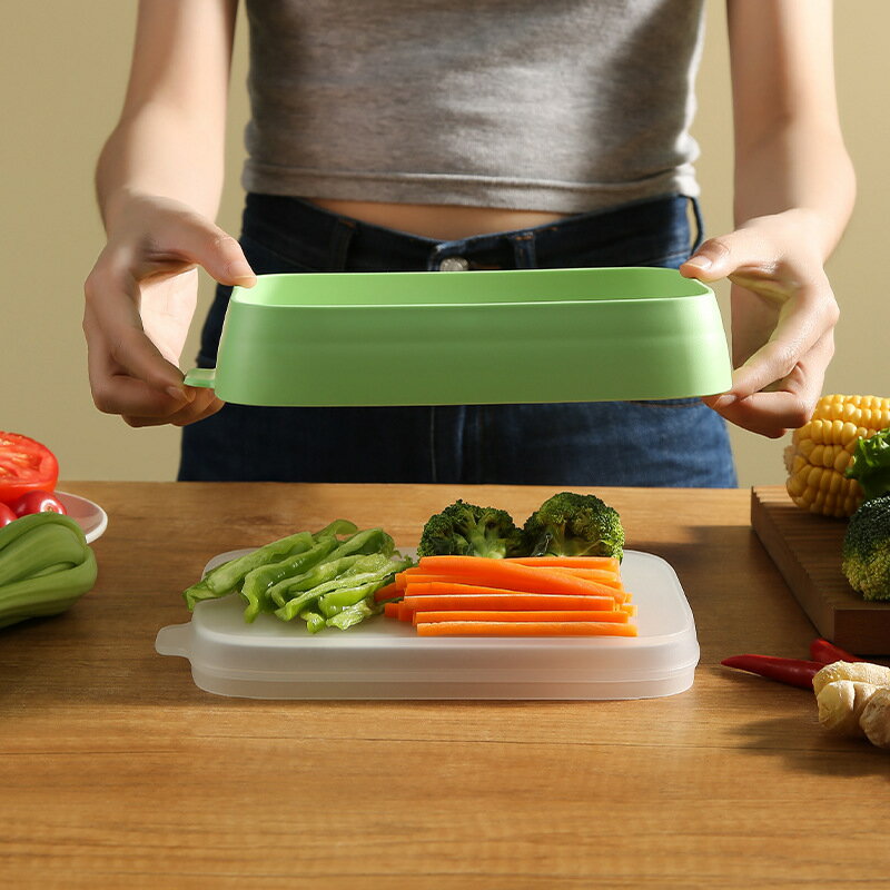 楓林宜居 新款硅膠保鮮盒食品級水果蔬菜家用可冷凍微波加熱方形冰箱收納盒