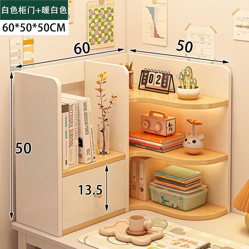 桌上書架置物架簡易學生宿舍書桌轉角小書櫃辦公桌多層桌面收納架