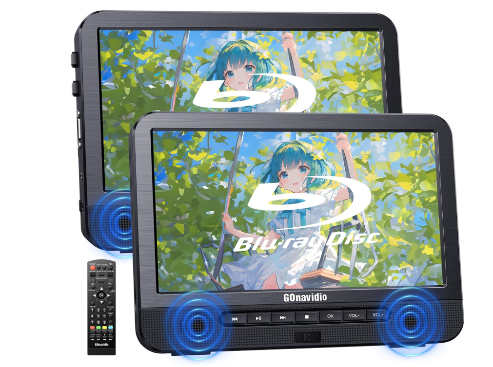 GOnavidio 10.1英吋 雙螢幕攜帶式藍光播放機 日本必買代購