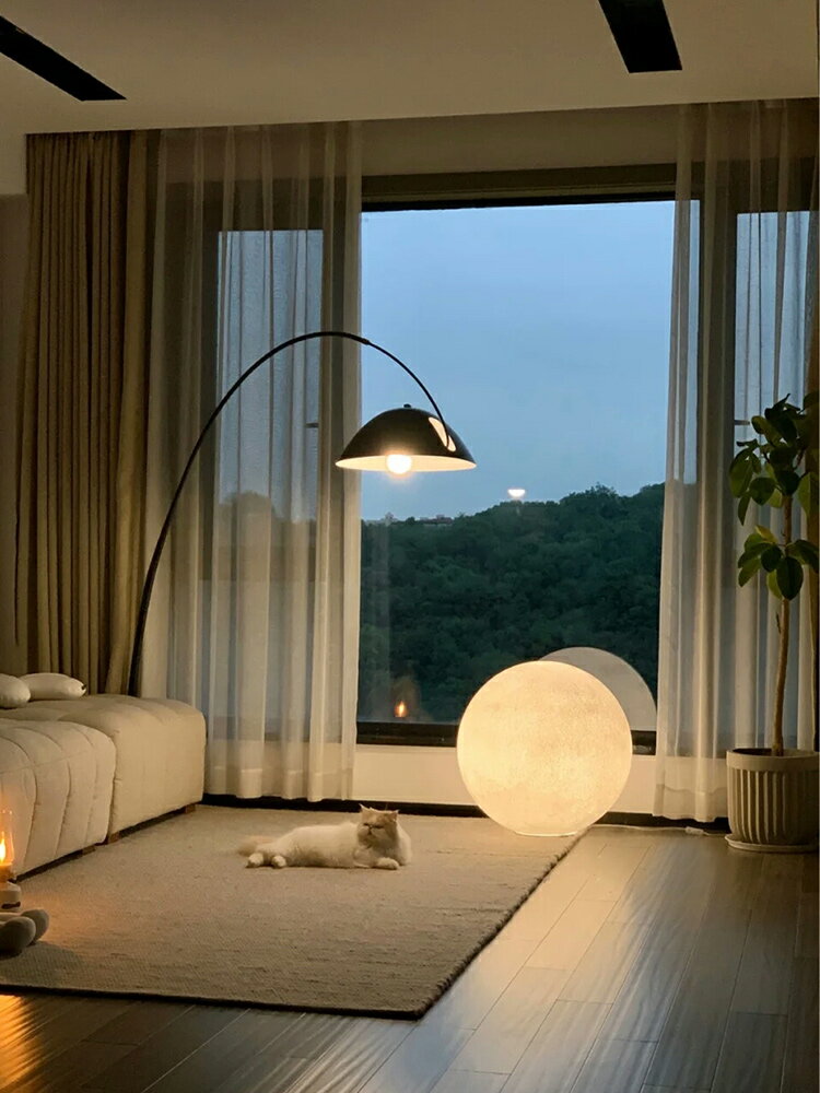 北歐落地燈現代簡約輕奢客廳釣魚燈臥室創意設計師沙發旁立式臺燈
