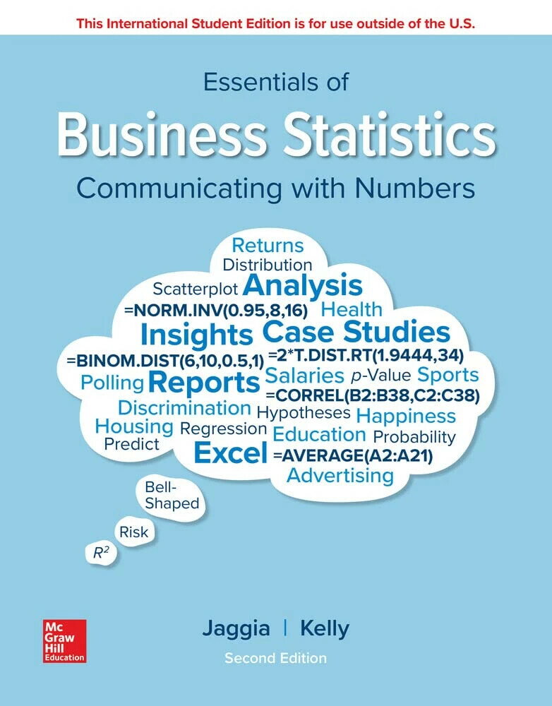 Essentials Business Statistics (2版) JAGGIA  McGraw-Hill