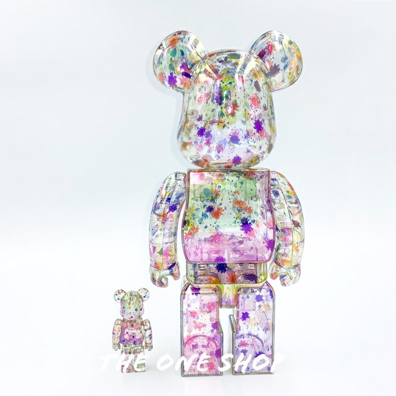 BE@RBRICK Anever 透明彩色乾燥花碎花庫柏力克熊400% 100% | The One