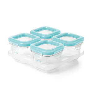 OXO tot 好滋味玻璃儲存盒(4oz)-水漾藍★愛兒麗婦幼用品★
