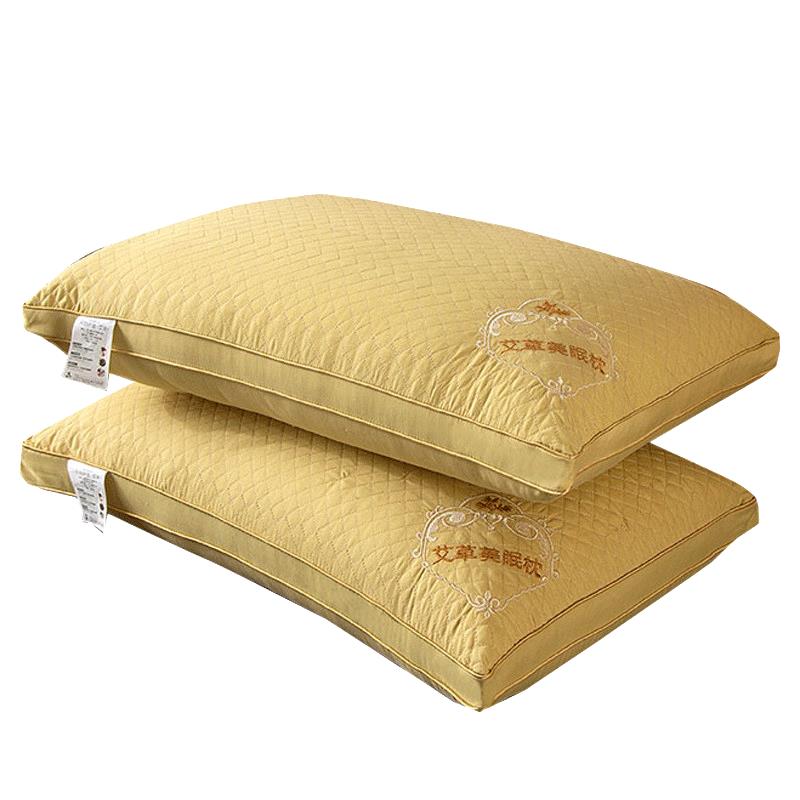 秋季新款艾草美眠枕單人成人熱熔棉枕頭芯一只裝羽絲棉睡眠枕枕頭