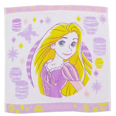 長髮公主紫色方巾 迪士尼 樂佩公主 高塔公主 毛巾 手帕 日貨 正版授權 J00013573