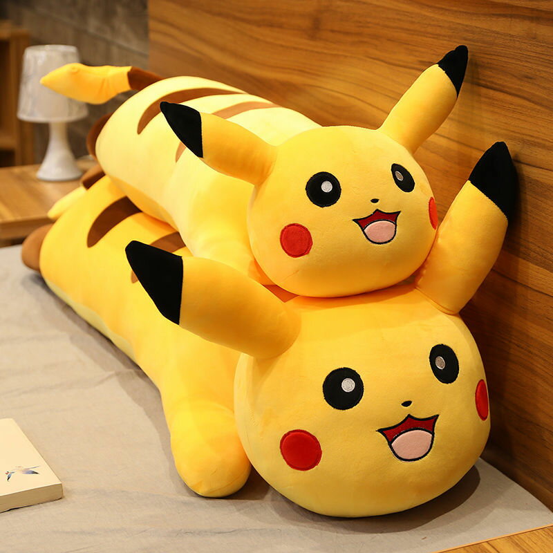 免運 開立發票 抱枕 靠枕 趴睡枕 皮卡丘公仔毛絨玩具抱枕女生睡覺床上玩偶可愛娃娃長條枕生日禮物A0829 1