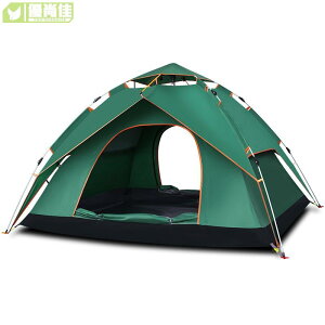 探險者全自動帳篷戶外2-3-4人二室一廳加厚防雨野外露營野營單人