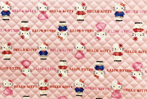 【震撼精品百貨】Hello Kitty 凱蒂貓~日本三麗鷗SANRIO KITTY日本正版布料106X100CM-鋪棉禮服粉*22904
