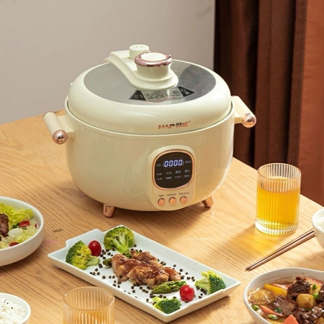 韓派太極釜電壓力鍋4L容量家用多功能智慧高壓力電飯煲鴛鴦膽火鍋