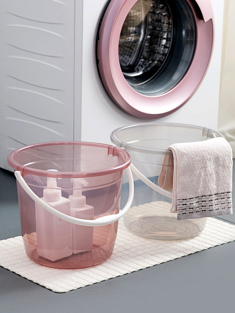 家用透明水桶手提塑料大號學生宿舍加厚儲水桶大容量洗澡洗衣服桶