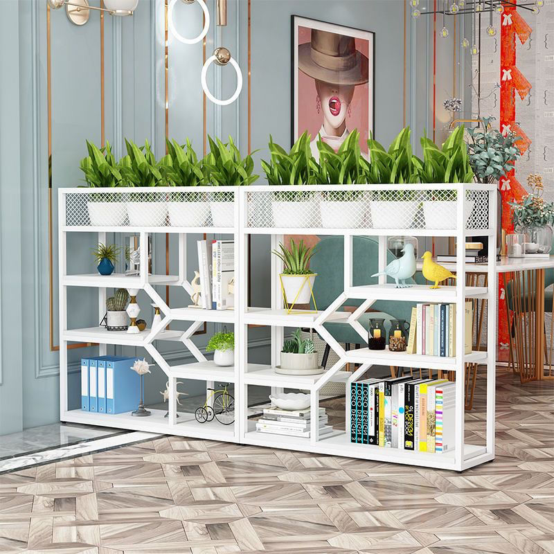 【最低價】【公司貨】鐵藝隔斷置物架書架餐廳裝飾屏風落地書柜家用客廳辦公室玄關花架 6