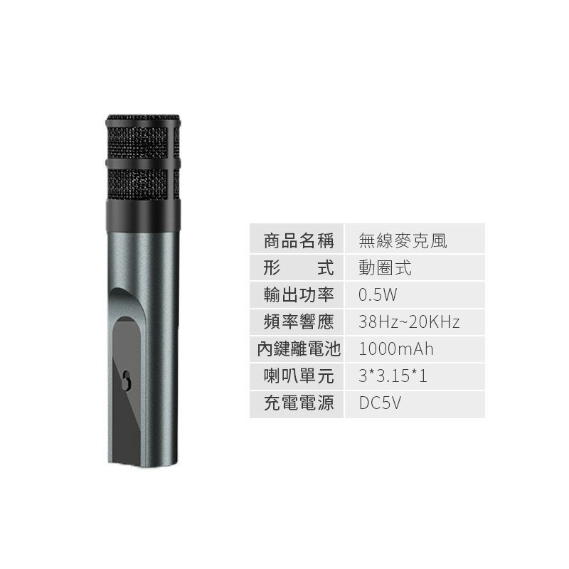 【YOULISN優力神】K歌藍芽音響S12專用配件麥克風 (僅能搭配youlisn音響才能使用) 2