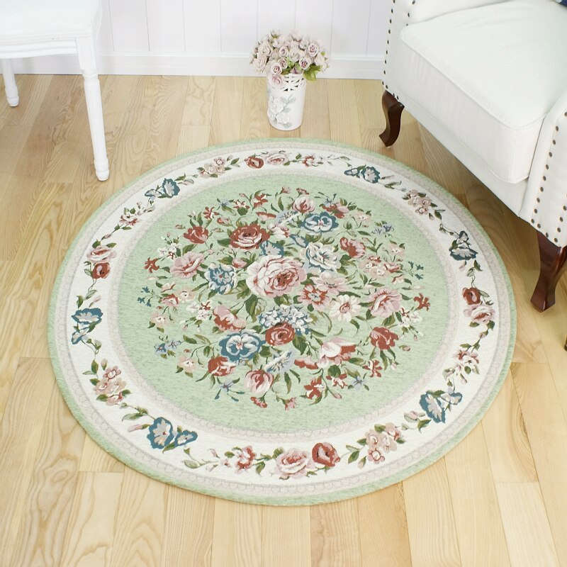 外銷等級 外銷歐美 最新款 正圓形 歐洲宮廷貴族風 牡丹花朵 風格高級尊貴氣派客廳地毯 (客製訂作款)