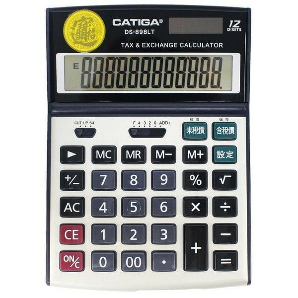 CATIGA DS-898LT 招財進寶計算機 一箱10台入(促399) 12位數計算機 桌上大型計算機-信力