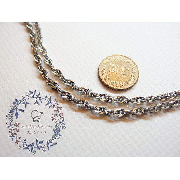 天國階梯(粗)/白鋼鍊子/316L醫療級白鋼/ [晶晶工坊-love2hm] 1