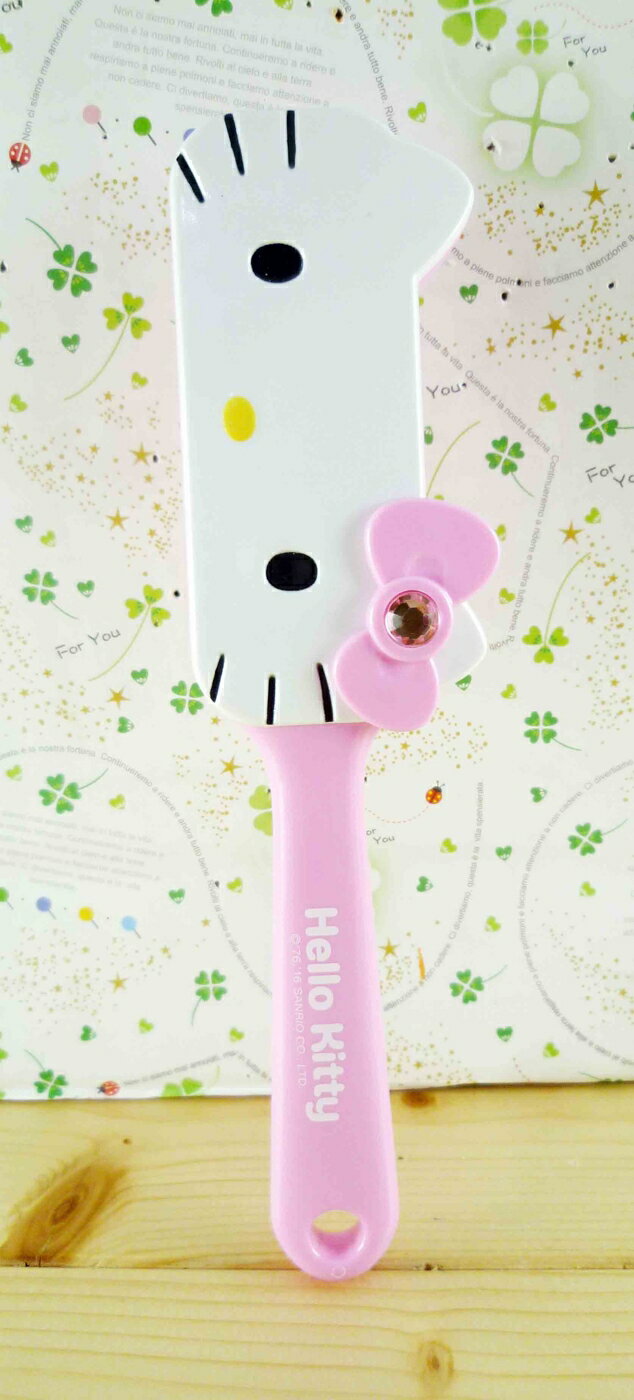 【震撼精品百貨】Hello Kitty 凱蒂貓-KITTY髮梳-浮雕氣墊梳-方型造型-粉色 震撼日式精品百貨